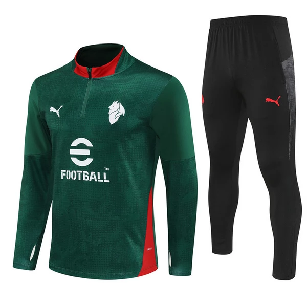 AC Milan Sweat Fato de Treino Criança 2025/26 - 1-4 Zip Verde AC Milan Sweat Fato de Treino Criança 2025/26 - 1-4 Zip Verde