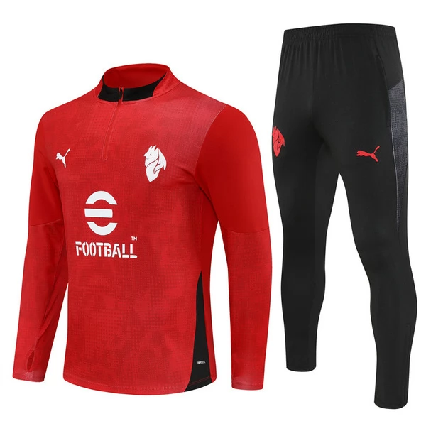 AC Milan Sweat Fato de Treino Criança 2025/26 - 1-4 Zip Vermelho AC Milan Sweat Fato de Treino Criança 2025/26 - 1-4 Zip Vermelho