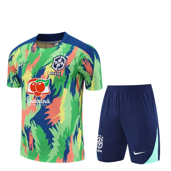 Brasil Camisola Fato de Treino Criança 2025/26 - Shorts Verde Brasil Camisola Fato de Treino Criança 2025/26 - Shorts Verde