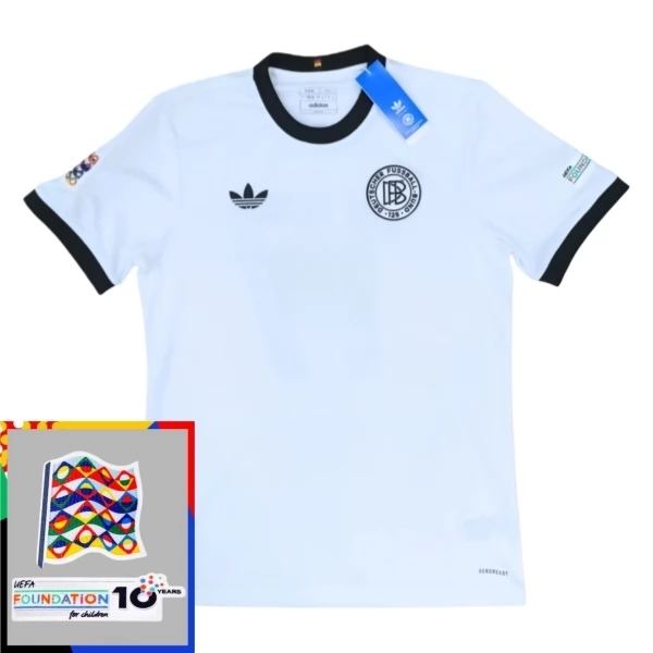 Camisola Alemanha Equipamento Principal 125th Anniversary UEFA Nations League Patch 2025 Camisola Alemanha Equipamento Principal 125th Anniversary UEFA Nations League Patch 2025