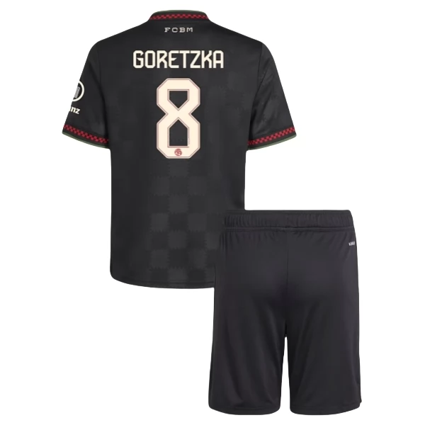 Camisola Bayern de Munique Goretzka 8 Terceiro Equipamento Criança 2025/26 Camisola Bayern de Munique Goretzka 8 Terceiro Equipamento Criança 2025/26