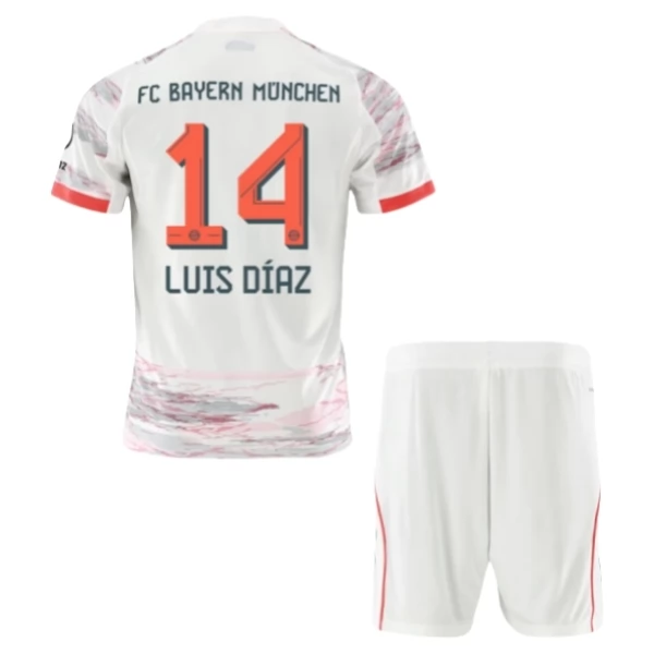 Camisola Bayern de Munique Luis Díaz 14 Alternativa Criança 2025/26 Camisola Bayern de Munique Luis Díaz 14 Alternativa Criança 2025/26