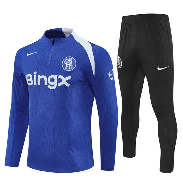 Chelsea Sweat Fato de Treino 2025/26 - 1-4 Zip Azul Chelsea Sweat Fato de Treino 2025/26 - 1-4 Zip Azul