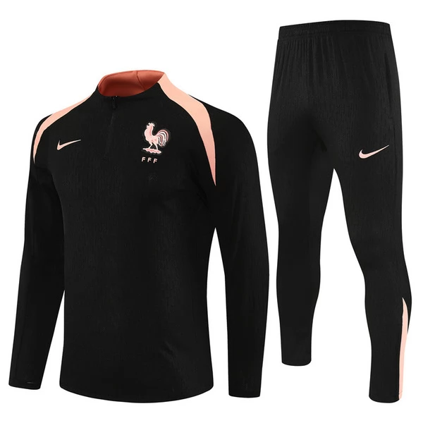 França Sweat Fato de Treino Criança 2025/26 - 1-4 Zip Preto França Sweat Fato de Treino Criança 2025/26 - 1-4 Zip Preto