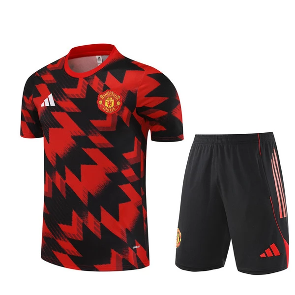 Manchester United Camisola Fato de Treino Criança 2025/26 - Shorts Vermelho Manchester United Camisola Fato de Treino Criança 2025/26 - Shorts Vermelho