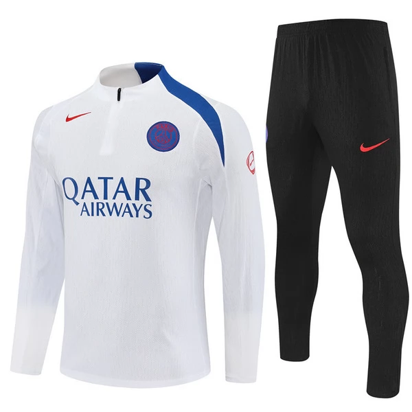 Paris Saint Germain Sweat Fato de Treino Criança 2025/26 - 1-4 Zip Branco Paris Saint Germain Sweat Fato de Treino Criança 2025/26 - 1-4 Zip Branco